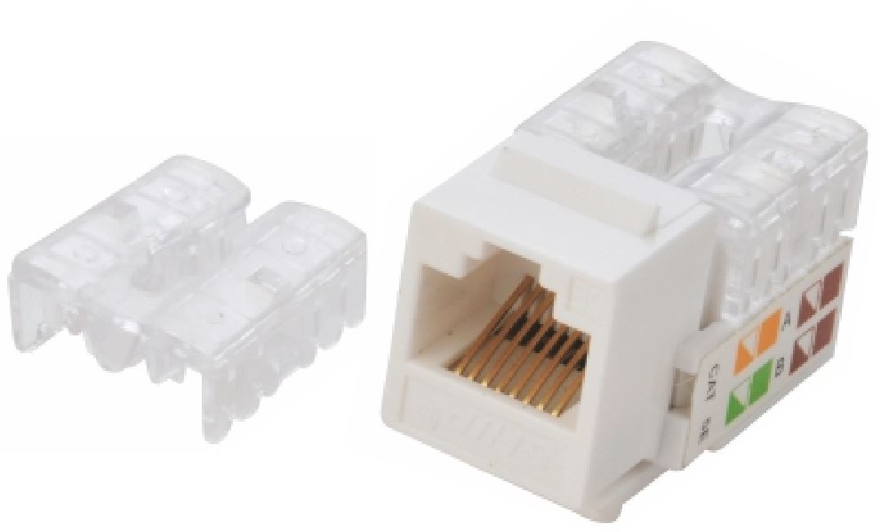 ASTROTEK CAT6 UTP Outlets Network Keystone Jack for Socket kit 10pcs per pack Poly Bag White LS