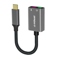 Thumbnail for MBEAT Elite USB-C to 3.5mm Audio and Microphone Adapter - Adds Headphone Audio and Microphone Jack to USB-C Computer, Tablet Smartphone Devices - Spa