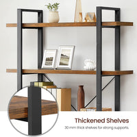 Thumbnail for Bookshelf 5-Tier Industrial Stable Bookcase Rustic Brown and Black