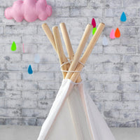 Thumbnail for 5 Poles Giant Kids Teepee Tent (Natural Canvas)