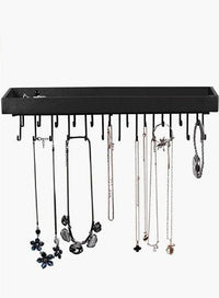 Thumbnail for Wall Mount Hanging Jewellery Organiser Holder with 23 Hooks (Black)