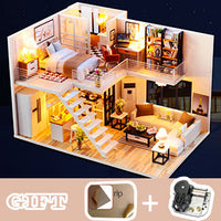 Thumbnail for Dollhouse Miniature with Furniture Kit Plus Dust Proof and Music Movement - M9 (1:24 Scale Creative Room Idea)