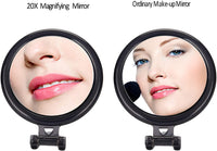 Thumbnail for 20X Magnifying Hand Mirror Two Sided Use for Makeup Application, Tweezing, and Blackhead/Blemish Removal (10 cm Black)