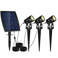 Thumbnail for 3 x LED Spotlights Powered Solar Garden Lights Outdoor Waterproof (Warm White)