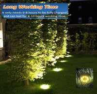 Thumbnail for 8 Pack LED Solar Pathway Lights Outdoor Solar Ground Lights (Warm White)