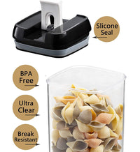 Thumbnail for 7 Pieces Airtight Food Storage and BPA Free Plastic with Easy Lock Black Lids Labels for Kitchen