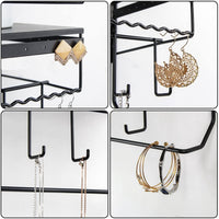 Thumbnail for Wall Mounted Classic Black Iron Designer for Cosmetics and Jewelry Storage Shelf