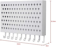 Thumbnail for Wall Mount Earring Jewelry Hanger Organizer Holder with 109 Holes and 19 Hooks (White)