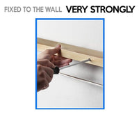 Thumbnail for Wall Mount Solid Wood Shelf with Towel Rack Bar Holder Bathroom Organizer Hanger