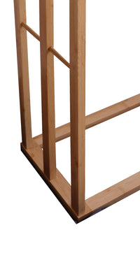 Thumbnail for Bamboo Towel Bar Metal Holder Rack 3-Tier Freestanding for Bathroom and Bedroom