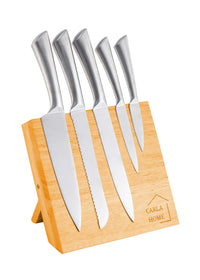 Thumbnail for Natural Bamboo Magnetic Knife Block Holder with Strong Magnets for Home Kitchen Storage & Organisation