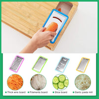 Thumbnail for Large Bamboo Cutting Board and 4 Containers with Mobile Holder gift included for Home Kitchen