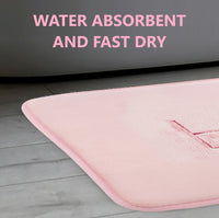 Thumbnail for Extra Thick Memory Foam & Super Comfort Bath Rug Mat for Bathroom (60 x 40 cm, Pink)