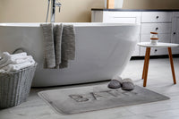 Thumbnail for Extra Thick Memory Foam & Super Comfort Bath Rug Mat for Bathroom (60 x 40 cm, Grey)