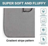 Thumbnail for Extra Thick Memory Foam & Super Comfort Bath Rug Mat for Bathroom (60 x 40 cm, Grey)