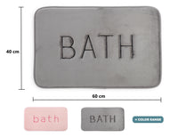 Thumbnail for Extra Thick Memory Foam & Super Comfort Bath Rug Mat for Bathroom (60 x 40 cm, Grey)