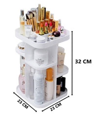 Thumbnail for 360 Rotating Large Capacity Makeup Organizer for Bedroom and Bathroom (White)