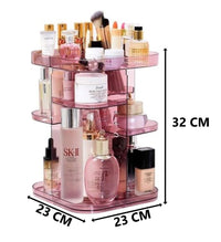 Thumbnail for 360 Rotating Large Capacity Makeup Organizer for Bedroom and Bathroom (Pink)