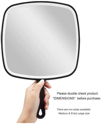 Thumbnail for Extra Large Black Handheld Mirror with Handle (31,5 x 23 cm)