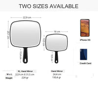 Thumbnail for Extra Large Black Handheld Mirror with Handle (31,5 x 23 cm)