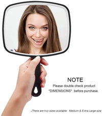 Thumbnail for Extra Large Black Handheld Mirror with Handle (24 x 16 cm)