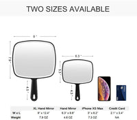 Thumbnail for Extra Large Black Handheld Mirror with Handle (24 x 16 cm)