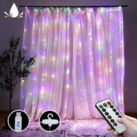 Thumbnail for 300 LEDs Window Curtain Fairy Lights 8 Modes and Remote Control for Bedroom (Multicolor, 300 x 300cm)