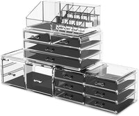 Thumbnail for Makeup Cosmetic Organizer Storage with 12 Drawers Display Boxes (Clear)