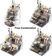 Thumbnail for Makeup Cosmetic Organizer Storage with 12 Drawers Display Boxes (Clear)