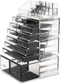 Thumbnail for Makeup Cosmetic Organizer Storage with 12 Drawers Display Boxes (Clear)