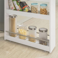 Thumbnail for Slimline Rolling Storage Shelf, White