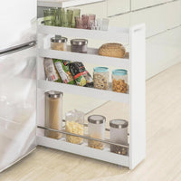 Thumbnail for Slimline Rolling Storage Shelf, White