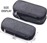 Thumbnail for Foldable Large Capacity Pencil Bag for Youth School (Grey)