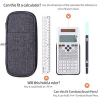 Thumbnail for Foldable Large Capacity Pencil Bag for Youth School (Grey)