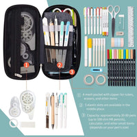 Thumbnail for Foldable Large Capacity Pencil Bag for Youth School (Grey)