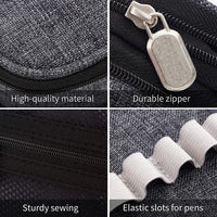 Thumbnail for Foldable Large Capacity Pencil Bag for Youth School (Grey)