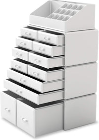 Thumbnail for Makeup Cosmetic Organizer Storage with 12 Drawers Display Boxes (White)