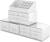 Thumbnail for Makeup Cosmetic Organizer Storage with 12 Drawers Display Boxes (White)