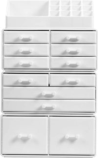 Thumbnail for Makeup Cosmetic Organizer Storage with 12 Drawers Display Boxes (White)