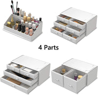 Thumbnail for Makeup Cosmetic Organizer Storage with 12 Drawers Display Boxes (White)