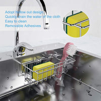 Thumbnail for 3-in-1 Adhesive Stainless Steel Sink Caddy Organizer Storage for Kitchen  Rustproof