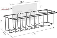 Thumbnail for 3-in-1 Adhesive Stainless Steel Sink Caddy Organizer Storage for Kitchen  Rustproof