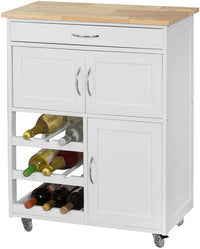 Thumbnail for Kitchen Trolley with Wine Racks, Portable Workbench and Serving Cart for Bar or Dining