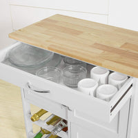 Thumbnail for Kitchen Trolley with Wine Racks, Portable Workbench and Serving Cart for Bar or Dining