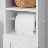 Thumbnail for Toilet Paper Holder with Storage, Freestanding Cabinet, Toilet Brush Holder and Toilet Paper Dispenser 20x100x18 cm