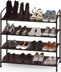 Thumbnail for 4 Tier Metal Shoe Rack Storage Organiser for Entryway and Bedroom