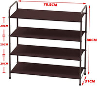 Thumbnail for 4 Tier Metal Shoe Rack Storage Organiser for Entryway and Bedroom