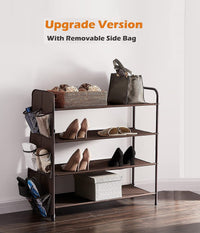 Thumbnail for 4 Tier Metal Shoe Rack Storage Organiser for Entryway and Bedroom