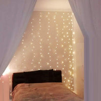 Thumbnail for 300 LEDs Window Curtain Fairy Lights 8 Modes and Remote Control for Bedroom (Warm White, 300 x 300cm)