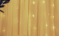 Thumbnail for 300 LEDs Window Curtain Fairy Lights 8 Modes and Remote Control for Bedroom (Warm White, 300 x 300cm)